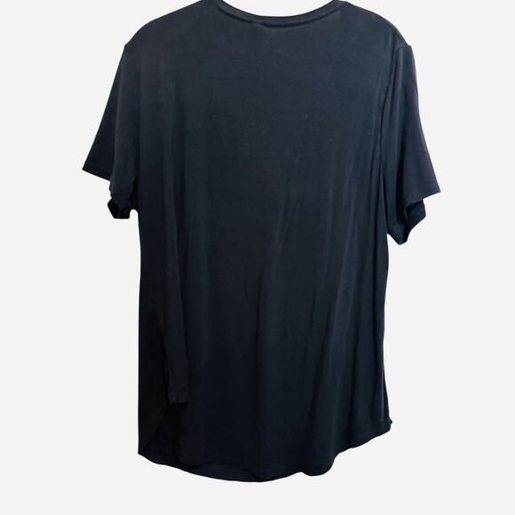 Old Navy Luxe Line T Shirt Women's Black V Neck Ultra Soft Minimalist Relaxed LG - Picture 2 of 9